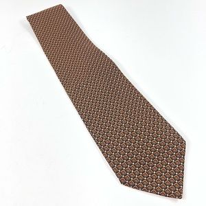 Robert Louis Men’s Silk Tie in Navy Blue & Orange